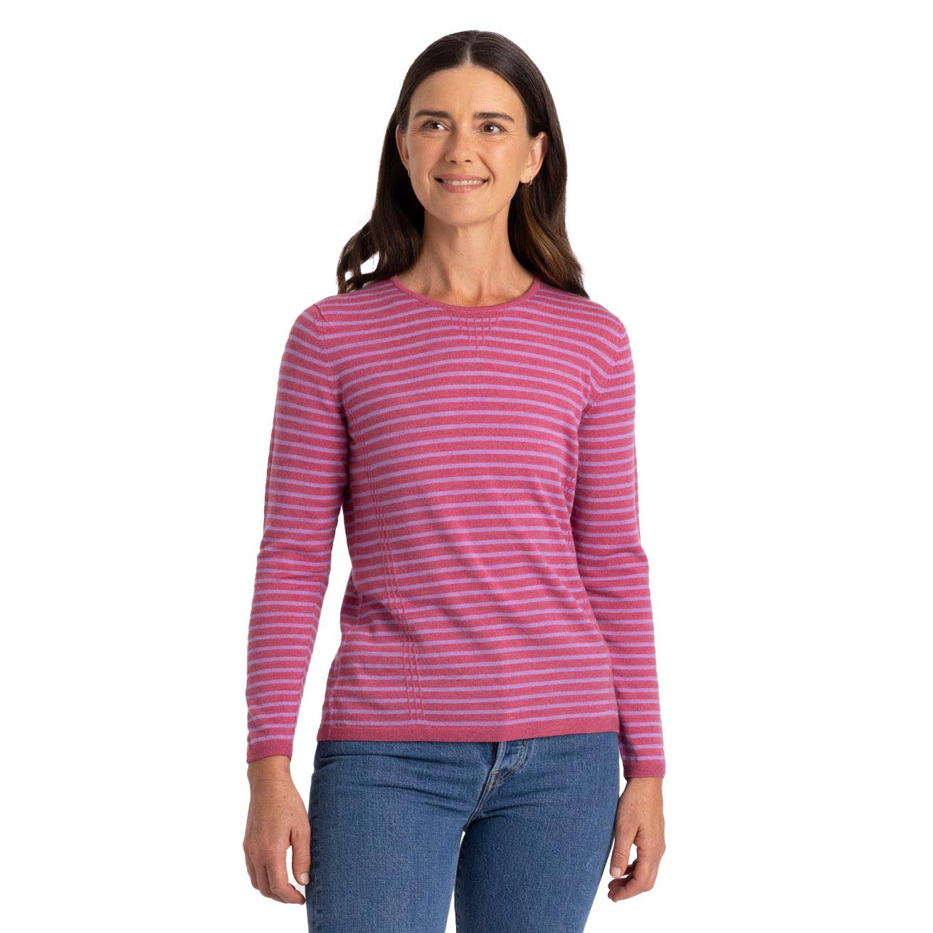 Royal Merino Tuck Stitch Stripe Jumper